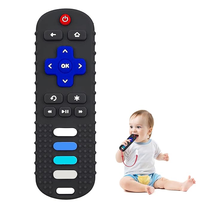 Baby Teething Toys, Food Grade Silicone Remote Control Teether by ROBBEAR