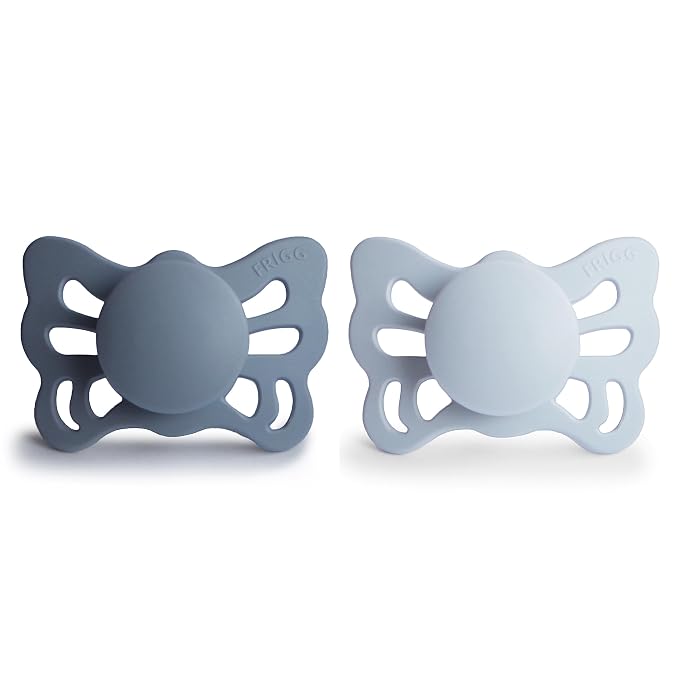 FRIGG Butterfly Anatomical SilkySoft Silicone Baby Pacifier | Made in Denmark | - Image 2
