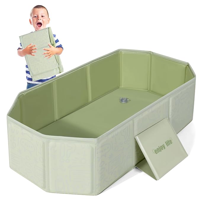 Orzbow Collapsible Baby Bathtub, Toddler Bathtub - Image 7