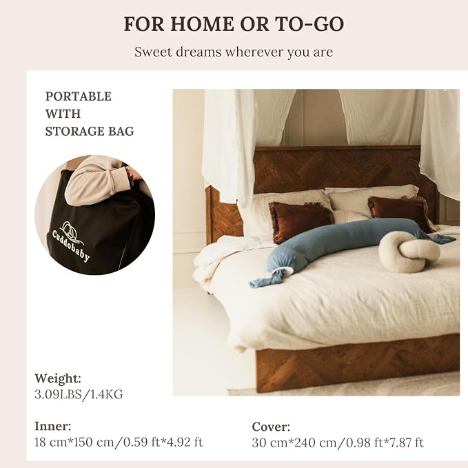 Pregnancy Pillow 5-in-1 【Cooling Cover, Adjustable Firmness】 Patented Lock - Image 5