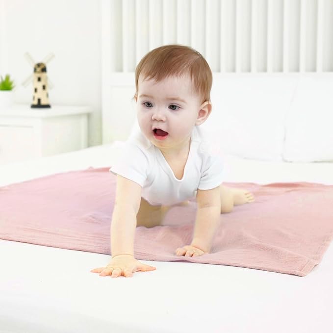 Muslin Swaddle Blankets for Newborns, 2 Pack Large 40 x 40 Inches, 100% Cotton - Image 2