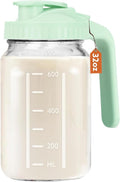 Breast Milk Pitcher, 32 OZ Mason Jar Pitcher by Mihlapi