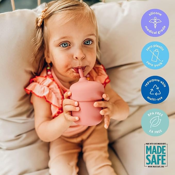 Pura my-my Silicone Straw Cup| Spill Proof, Food Grade Silicone, Plastic-Free | - Image 3