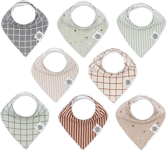 Parker Baby Bandana Drool Bibs 8 Pack Baby Bibs by ParkerBabyCo