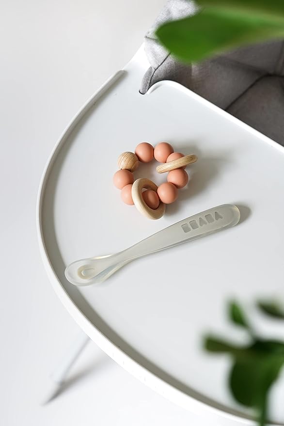 BEABA Baby's First Foods Spoon Set, Original Silicone Baby Spoons, 4 Pack - Image 3