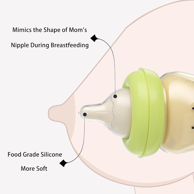 YOHKOH PPSU Baby Bottle Wide Neck, Newborn Anti-Colic Baby Bottle - Image 3
