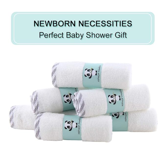 HIPHOP PANDA Baby Washcloths, Rayon Made from Bamboo - Image 2