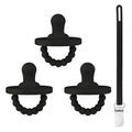 Ryan & Rose Cutie PAT Pacifier Teether 3 Pack and Flex Clip by RyanAndRose