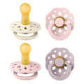 BIBS Boheme Soother 4-Pack | BPA Free Dummy Pacifier | Round Nipple | Natural by BIBS