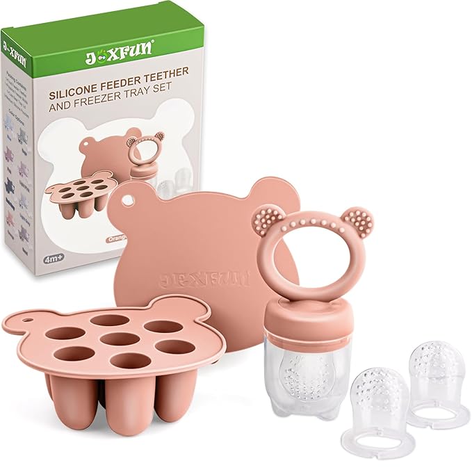 JEXFUN Baby Breastmilk Popsicle Molds & Baby Fruit Food Feeder Pacifier Combo by JEXFUN