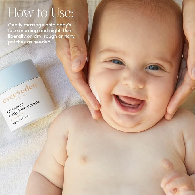 Evereden Tri-Water Baby Face Cream: Clean & Vegan Cooling Baby Cream Kids Face - Image 3