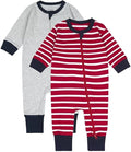 Teach Leanbh Toddler Baby Boys Girls 2-Pack Pajamas Cotton 2 Way Zipper Long by TeachLeanbh