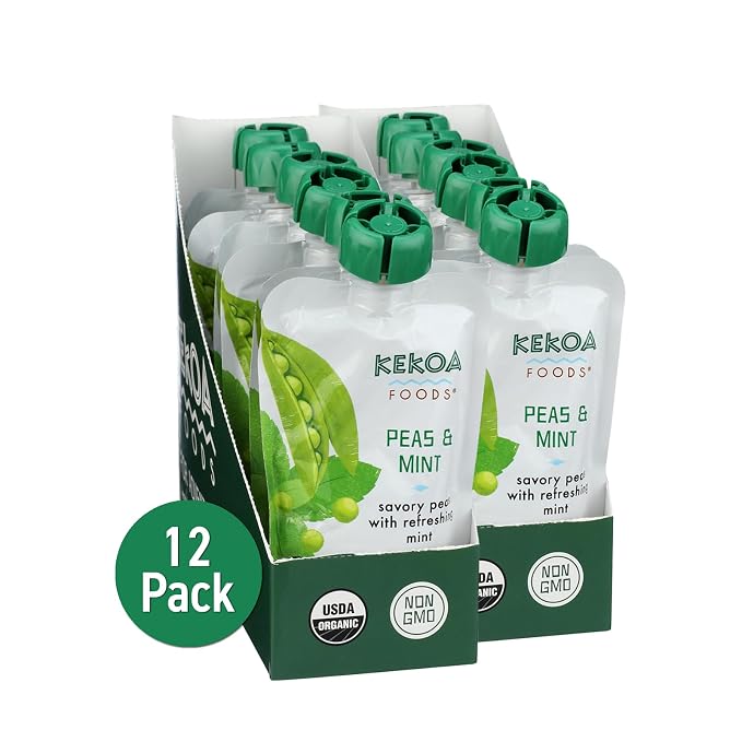 Kekoa Foods Peas & Mint Baby Food Purée | 100% USDA Certified-Organic - Image 4