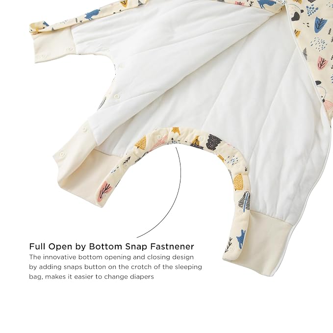 Duomiaomiao Unisex Baby Sleep Sack, 3.5 TOG Baby Sleeping Bag, 100% Cotton - Image 3