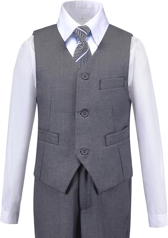 Boys Suit for Kids Tuxedo Suits for Wedding Formal Suit Set Toddler Boy Dress - Image 4