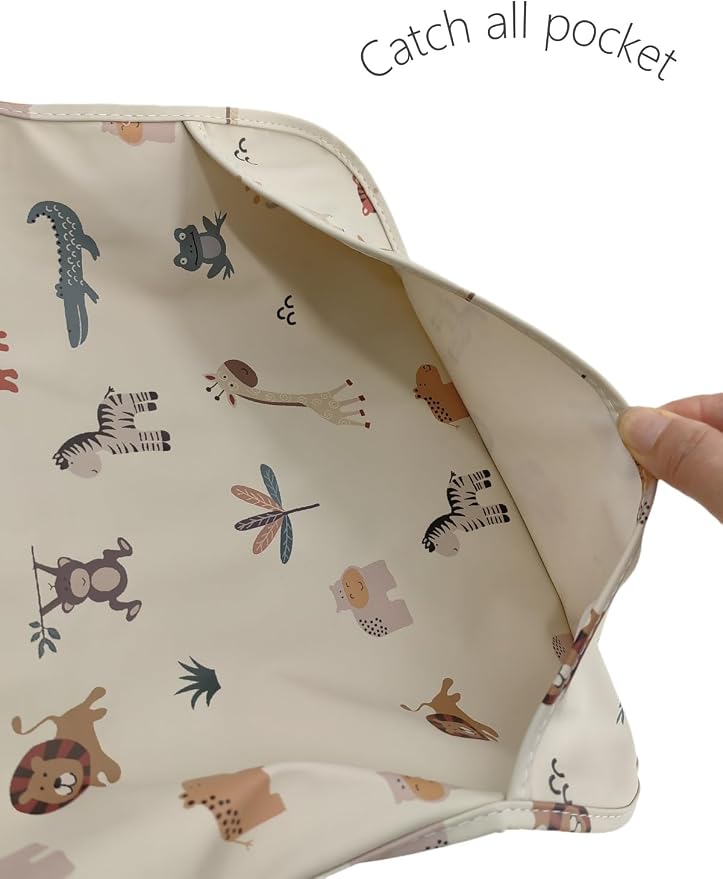 GZMM Waterproof Baby Bibs, Infant Toddler Long Sleeve Feeding Bib - Image 3