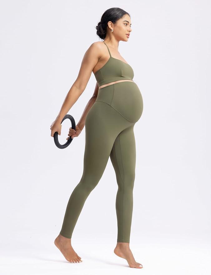 POSHDIVAH Women's Creamluxe Maternity Leggings 25"/28" Over The Belly Pregnancy - Image 7