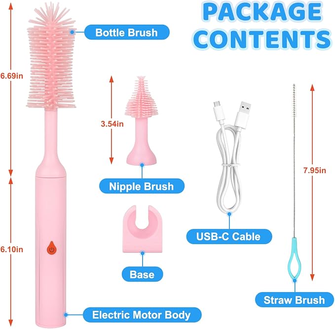 Electric Bottle Brush Cleaner, Bottle Brush Cleaner Baby - Image 7