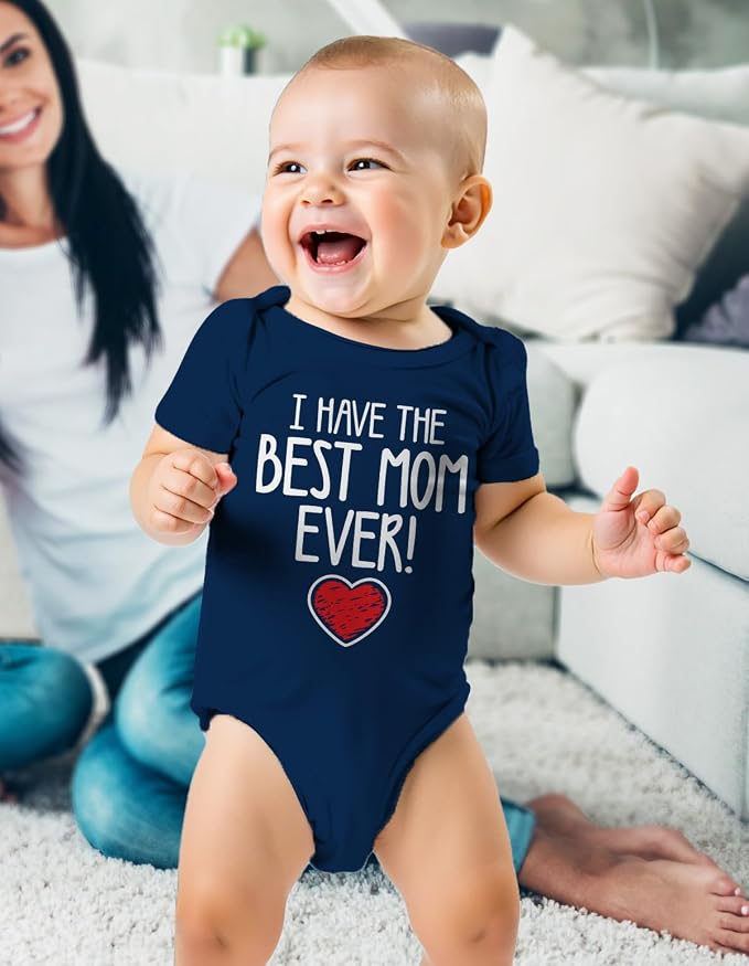 Tstars I Have the Best Mom Ever Baby Bodysuit Newborn Outfit Gift - Image 2