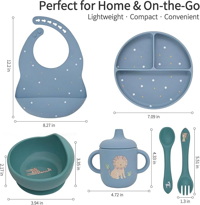 Little Rawr Baby Led Weaning Bundle, 100% Silicone Baby Feeding Set Includes - Image 2