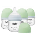 Natural Glass Baby Bottle Wide Neck, Newborn Anti-Colic Baby Bottle, Includes by yanyoyo