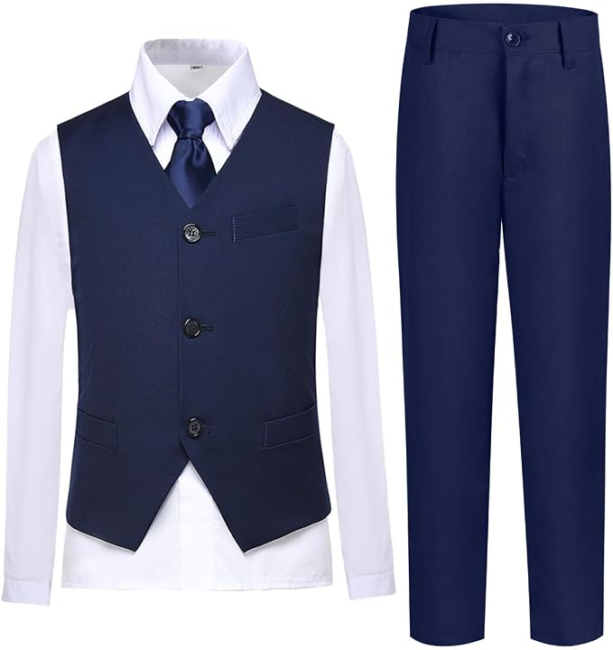 Boys Vest Set Formal Dress Suits Wedding Outfit Dresswear by Lycody