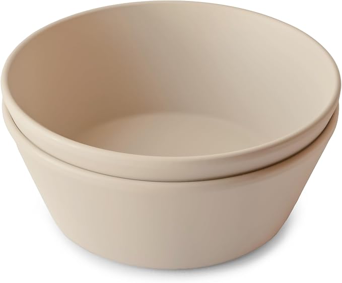 mushie Round Dinnerware Bowls for Kids | Made in Denmark by mushie