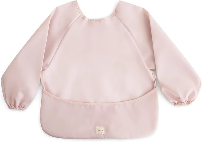 mushie Long Sleeve Baby Bib | Water Resistant Adjustable Fit - Image 4