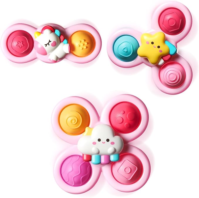 ALASOU 3PCS Pop Suction Cup Spinner Toys by ALASOUdedicatedforbabies