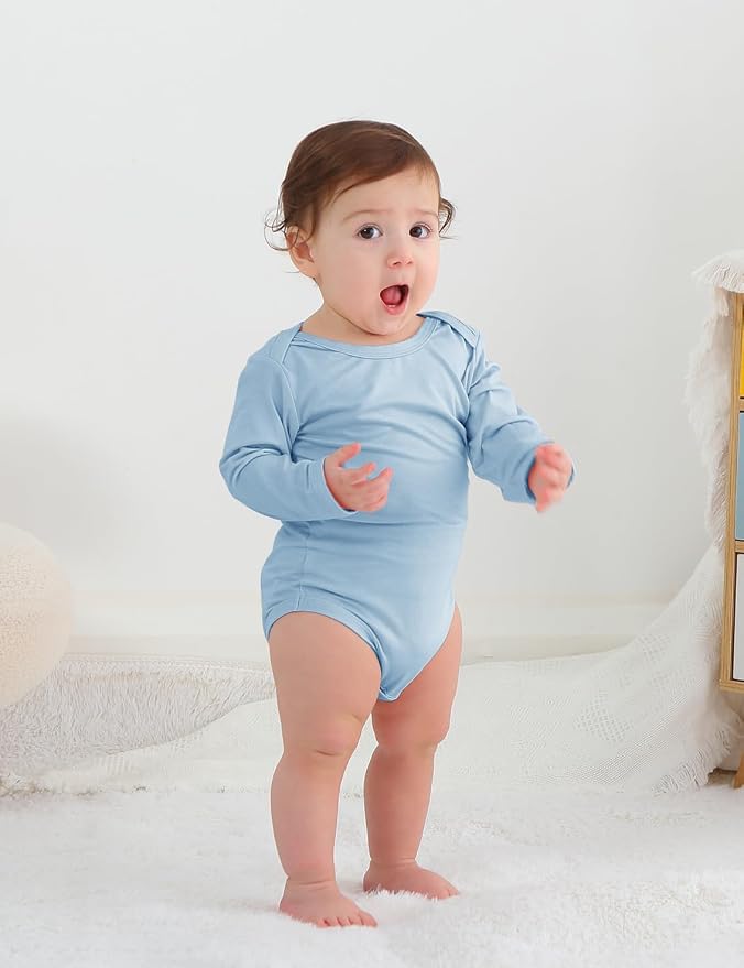 Jimonda Bamboo Baby Bodysuit Long Sleeve Infant Romper Soft Boy Girl Unisex - Image 5