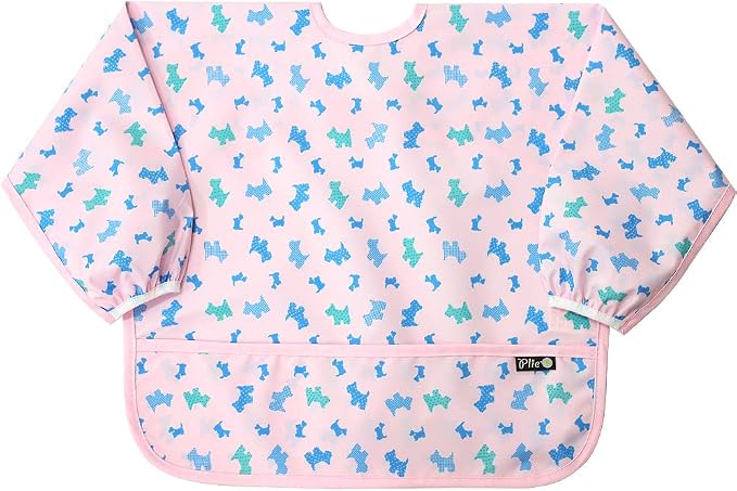 Long Sleeve Waterproof Bib for Toddlers – Feeding Smock for Baby Mealtime by Plie