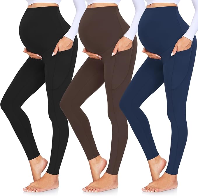 GROTEEN 3 Pack Women's Maternity Leggings by GROTEEN