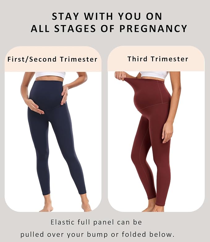 wirarpa Women's Maternity Leggings Over The Belly Pregnancy Yoga Pants Buttery - Image 5