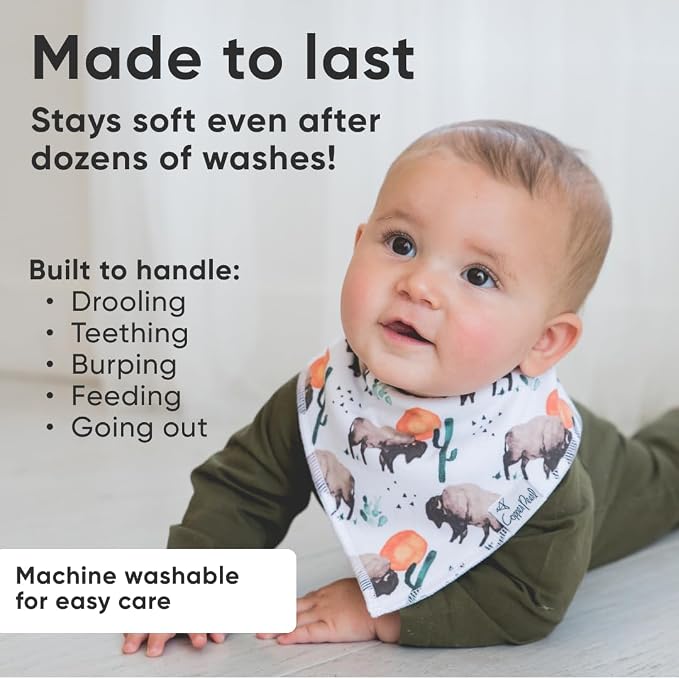 Copper Pearl 4 Pack Soft Cotton Baby Bibs - Image 3