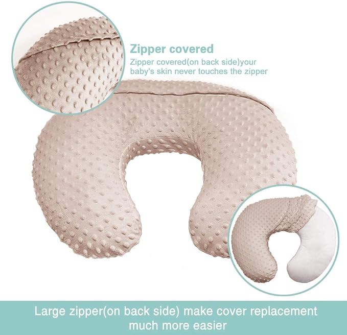 iEvolve Minky Nursing Pillow Cover Breast Feeding Pillow Cover Slipcover U Shape - Image 3