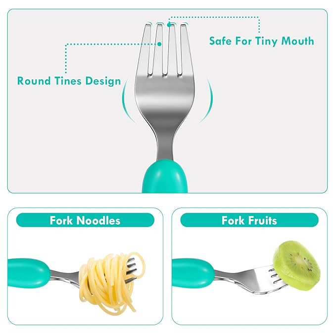 Lehoo Castle 6 Pieces Toddler Utensils, Kids Silverware - Image 4