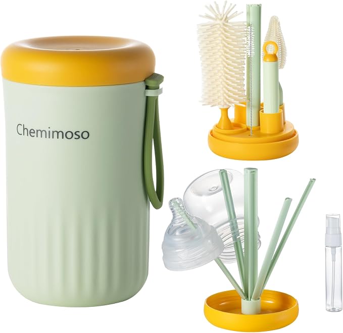 Chemimoso Travel Silicone Baby Bottle Cleaner Brush Set, Foldable Baby Bottle by Unknown