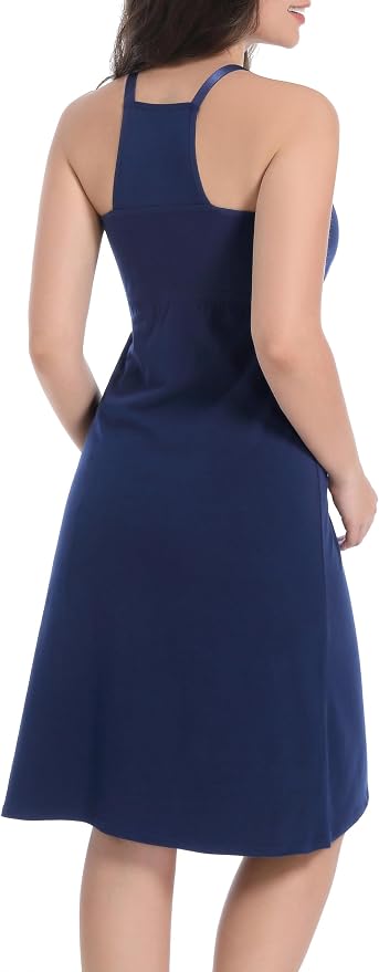 SUIEK 3-Pack Maternity Nursing Nightgown Cotton Breastfeeding Dress Pregnancy - Image 5