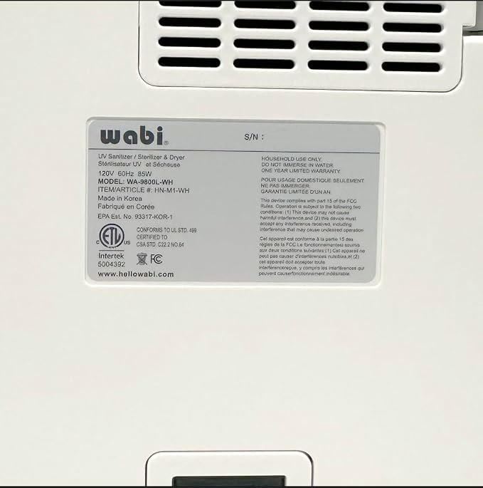 WABI UV LED 3-in-1 Sanitizer & Dryer MINI Box | Disinfect, & Store Everyday - Image 8