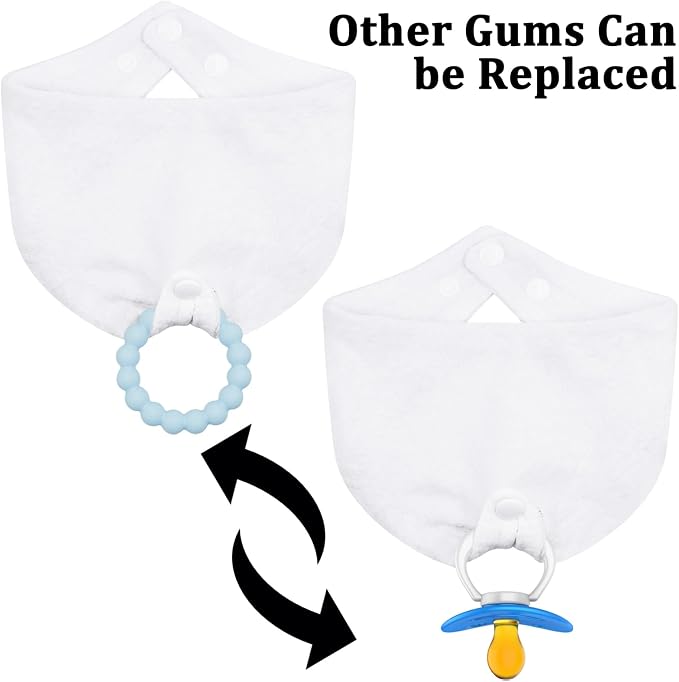 Baby Bandana Bibs & Teethers 6-Pack, 100% Organic Cotton, Super Absorbent & Soft - Image 5