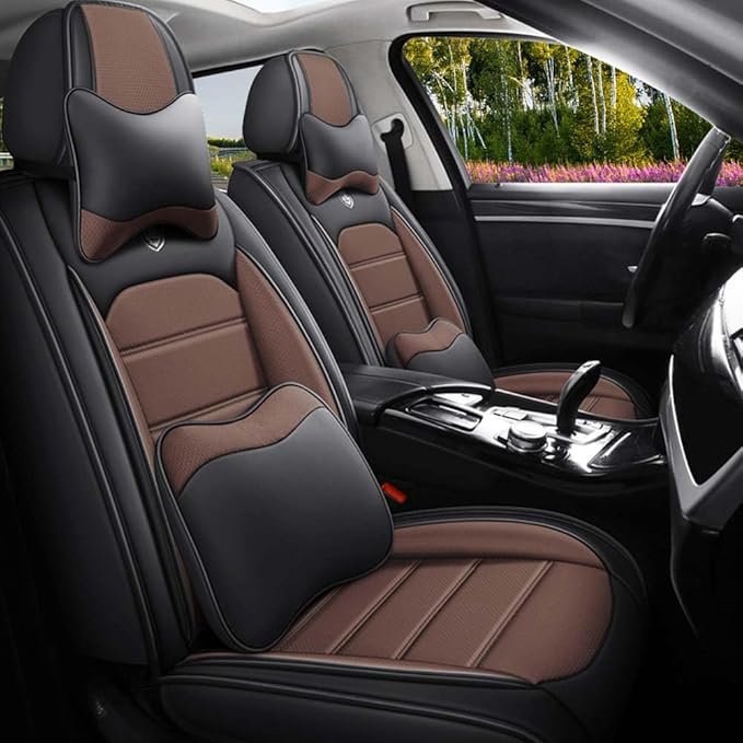 Leather Seat Cover for Ford Edge 2010-2026, Waterproof Soft Seat Covers by LEYPOCO