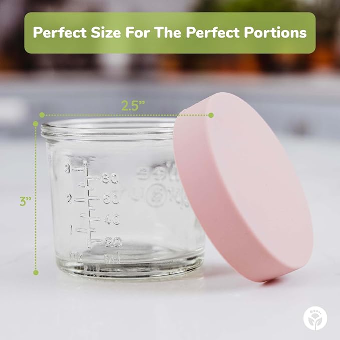WeeSprout Glass Baby Food Storage Jars w/Lids Snack, Reusable Small Containers - Image 6