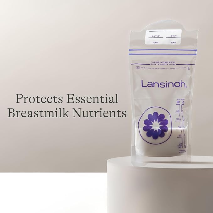 Lansinoh Breastmilk Storage Bags, Baby Essentials, Fast Freeze & Thaw Breast - Image 3
