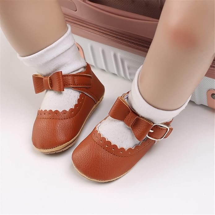 COSANKIM Baby Girls Mary Jane Flats Shoes Anti-Slip Rubber Sole Infant Toddler - Image 2