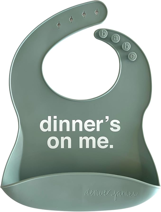 Denver James Silicone Feeding Bibs | Dishwasher Safe. Waterproof. Adjustable. - Image 5