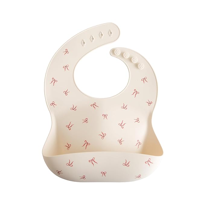 mushie Silicone Baby Bib | Adjustable Fit Waterproof Bibs by mushie