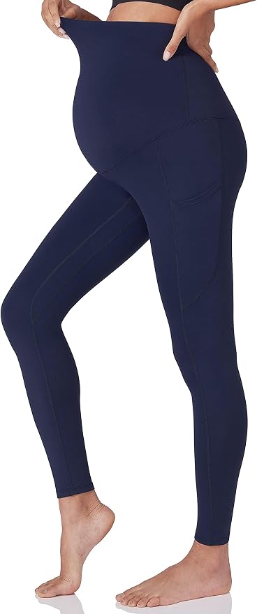 POSHDIVAH 3 Pack Women's Maternity Workout Leggings Over The Belly Pregnancy - Image 2