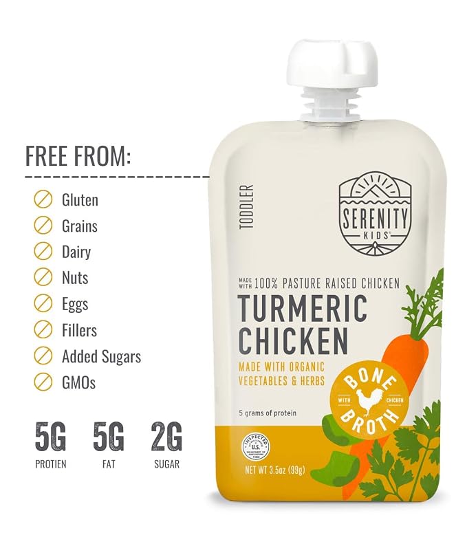 Serenity Kids Organic Turmeric Chicken Bone Broth Made - Image 2