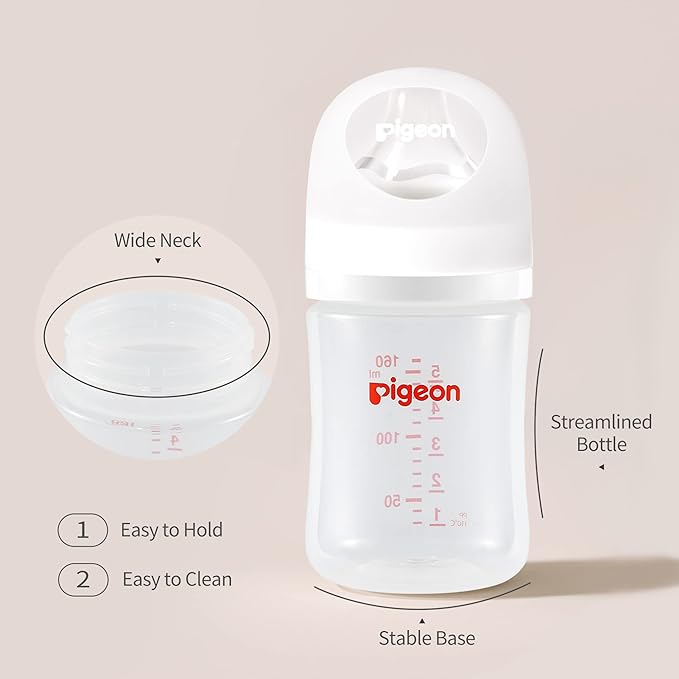 Pigeon Newborn Baby Bottle Feeding Gift Set, Nurture & Nest, Anti-Colic Wide - Image 7