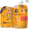 Cerebelly Organic Baby Food Pouches, Carrot Chickpea Purees, 16 Nutrients by Cerebelly